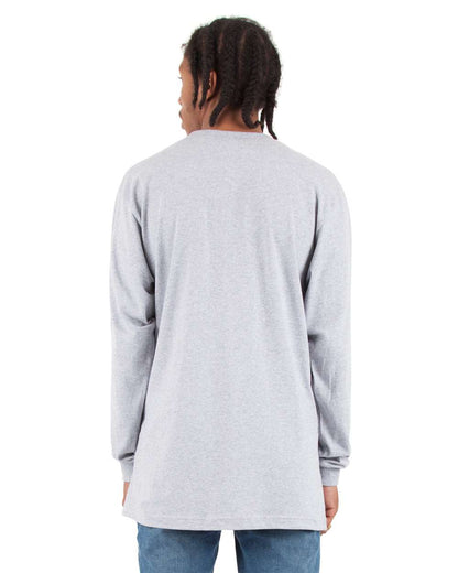 Shaka Wear Unisex Active Long Sleeve T-Shirt SHALS #colormdl_Heather Grey
