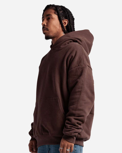 Shaka Wear Men's Garment-Dyed Double Layer Reversible Hooded Sweatshirt SHDLP #colormdl_Mocha