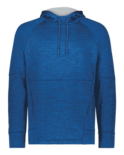 Holloway Men's All-Pro Performance Fleece Hooded Sweatshirt 223580 #color_Royal Heather/ Silver