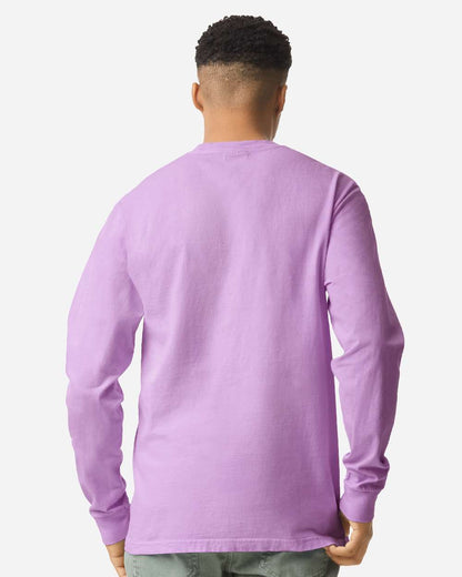 Comfort Colors Unisex Garment-Dyed Heavyweight Long Sleeve T-Shirt 6014 #colormdl_Orchid