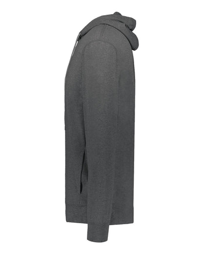 Holloway Youth Eco Revive™ Ventura Soft Knit Hooded Sweatshirt 222698 #color_Carbon Heather