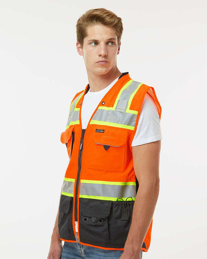 Kishigo Unisex Premium Black Series® Surveyors Vest S5002-5003 #colormdl_Orange