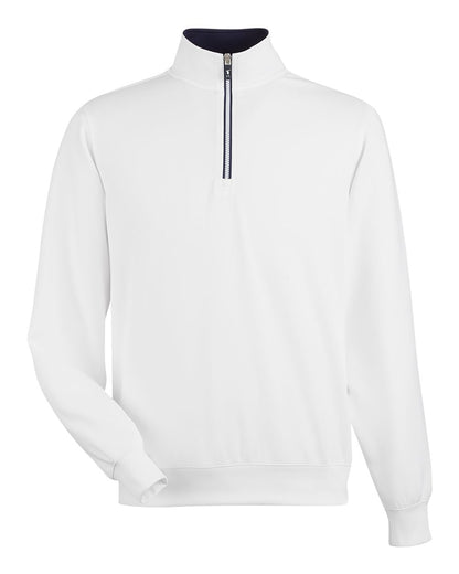 Fairway & Greene Men's Caves Tech Quarter-Zip Pullover C11512 #color_White