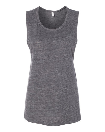 BELLA + CANVAS Women's Flowy Scoop Muscle Tank 8803 #color_Asphalt Slub