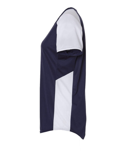 Augusta Sportswear Women's Cutter Jersey 1522 #color_Navy/ White
