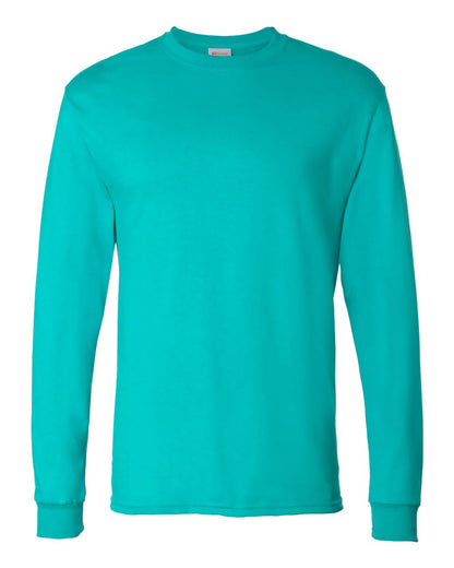 Hanes Essential-T Long Sleeve T-Shirt 5286 #color_Athletic Teal