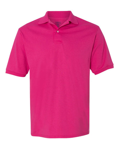 JERZEES Men's SpotShield® 50/50 Polo 437MSR #color_Cyber Pink