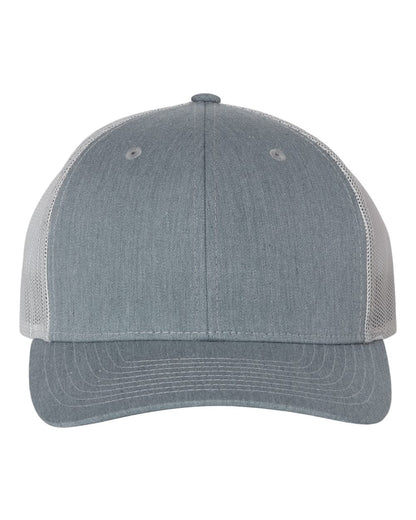 Richardson Snapback Trucker Cap 112 #color_Heather Grey/ Light Grey