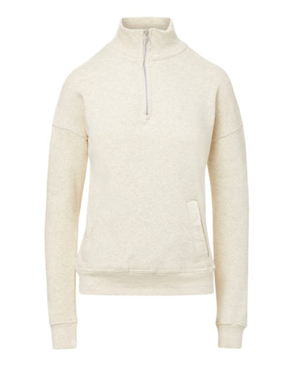 MV Sport Women's Cloud Fleece Quarter-Zip Sweatshirt W20189 #color_Oatmeal