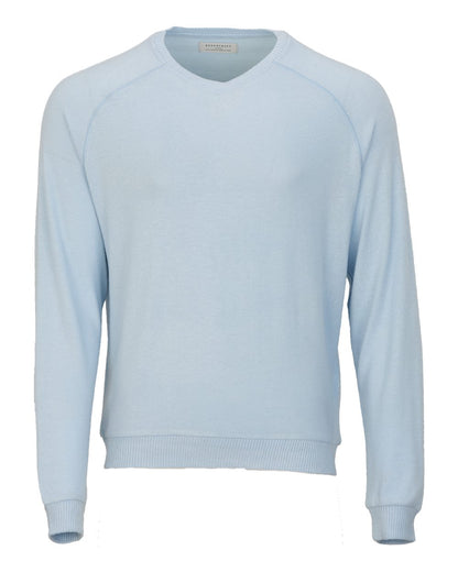 Boxercraft Men's Cuddle Cross-Neck Sweater BM1201 #color_Sky Blue