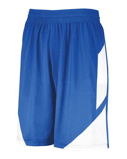 Augusta Sportswear Step-Back Basketball Shorts 1733 #color_Royal/ White