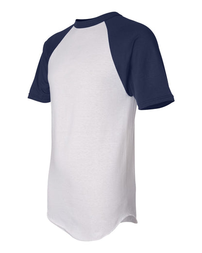 Augusta Sportswear Short Sleeve Baseball Jersey 423 #color_White/ Navy