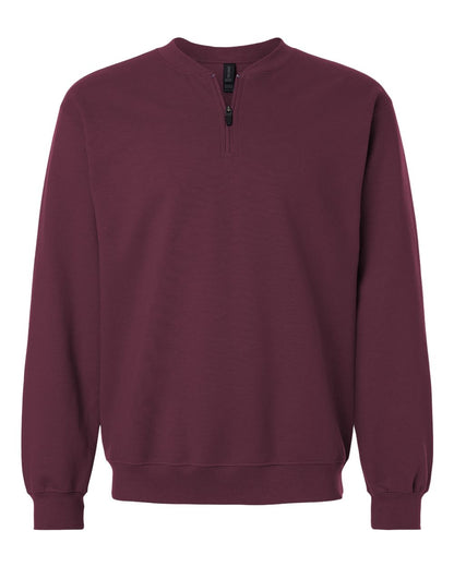 Gildan Unisex Softstyle® Midweight 1/4 Zip Sweatshirt SF008 #color_Maroon
