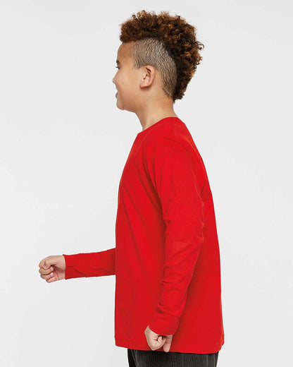 LAT Youth Fine Jersey Long Sleeve Tee 6201 #colormdl_Red