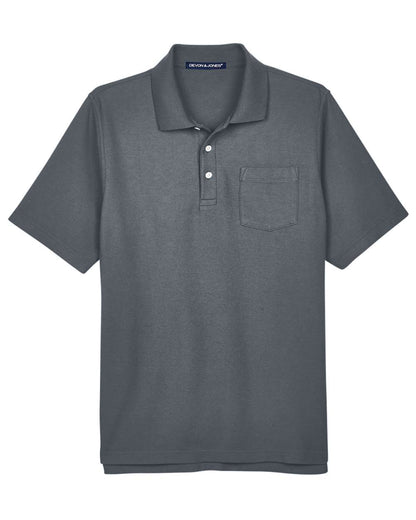 Devon & Jones Men's DRYTEC20™ Performance Pocket Polo DG150P #color_Graphite