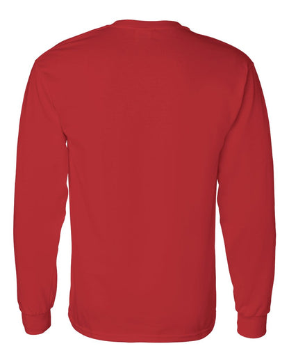 Gildan Unisex Heavy Cotton™ Long Sleeve T-Shirt 5400 #color_Red