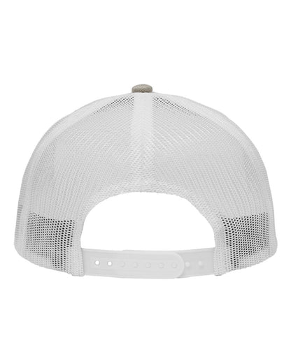 Sportsman Modern Six-Panel Trucker Fit Cap SP1650 #color_Grey Heather/ White