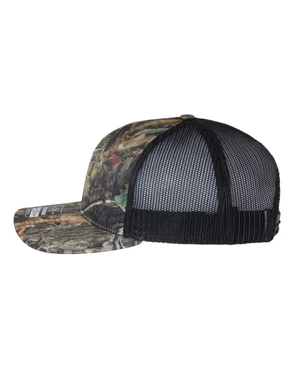Richardson Printed Trucker Cap 112P #color_Mossy Oak Country DNA/ Black