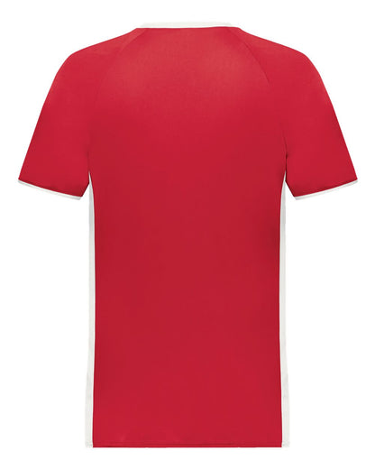 Augusta Sportswear Cutter V-Neck Jersey 6907 #color_Scarlet/ White