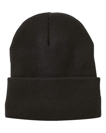 Sportsman 12" Jersey Lined Cuffed Beanie SP12JL #color_Black