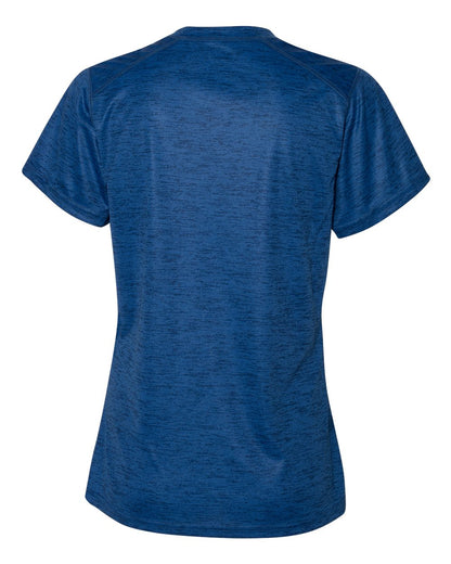 Badger Women's Tonal Blend V-Neck T-Shirt 4175 #color_Royal Tonal Blend