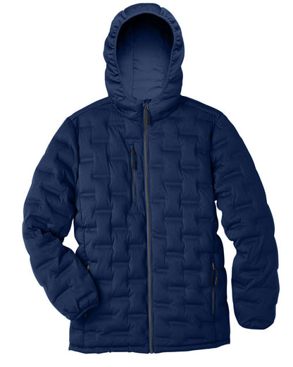 North End Men's Loft Puffer Jacket NE708 #color_Classic Navy/ Carbon