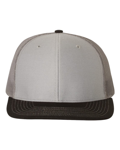 Richardson Snapback Trucker Cap 112 #color_Grey/ Charcoal/ Black