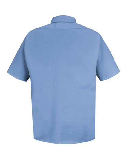 Red Kap Men's Easy Care Short Sleeve Dress Shirt SS46 #color_Light Blue
