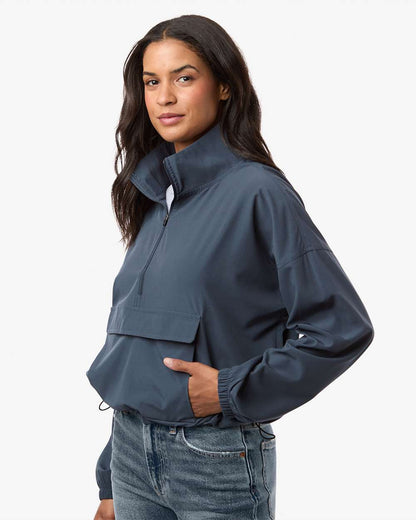 Boxercraft Women's Stretch Woven Quarter-Zip Pullover BW5204 #colormdl_Castlerock
