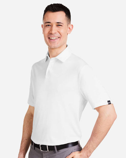 Under Armour Men's Recycled Polo 1383255 #colormdl_White/ White