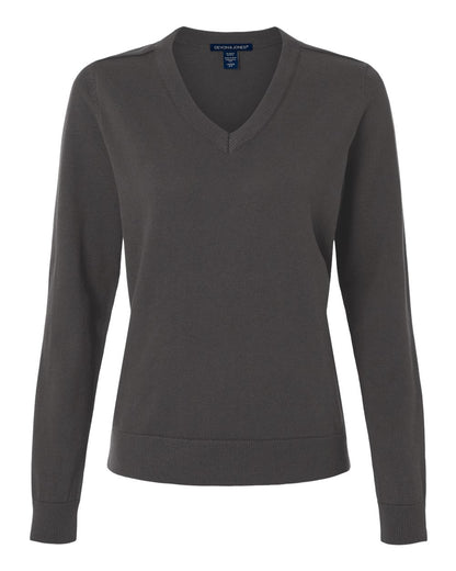 Devon & Jones Women's New Classics V-Neck Sweater DG445W #color_Graphite
