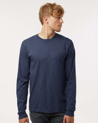 Tultex Unisex Fine Jersey Long Sleeve T-Shirt 202LS #colormdl_Heather Denim