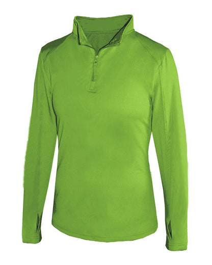 Badger Women’s Lightweight Quarter-Zip Pullover 4286 #color_Lime