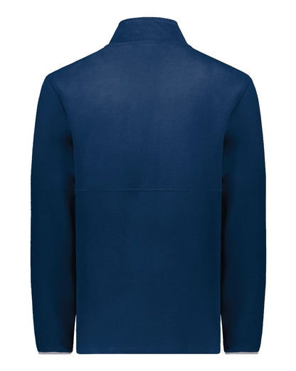Augusta Sportswear Youth Eco Revive™ Polar Fleece Quarter-Zip Pullover 6856 #color_Navy
