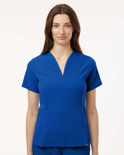 Jaanuu Women's Calix Fit & Flare Scrub V-Neck Top W10003 #colormdl_Royal Blue