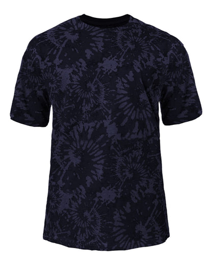 Badger Tie-Dyed Tri-Blend T-Shirt 4975 #color_Navy Tie-Dye