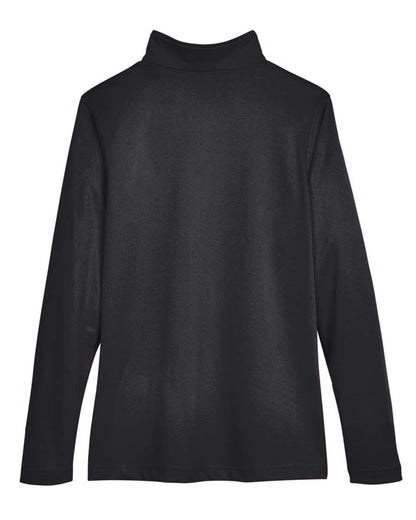 Harriton Women's Advantage Snag Protection Plus Quarter-Zip Pullover M748W #color_Black