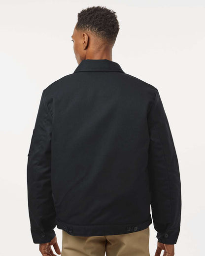 Dickies Unisex Tall Insulated Industrial Eisenhower Jacket - Tall Sizes TJ55T #colormdl_Black