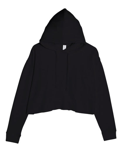 Lane Seven Women's Cropped Fleece Hooded Sweatshirt LS12000 #color_Black