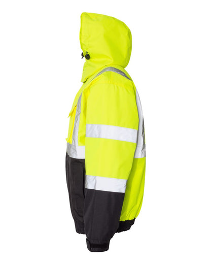Kishigo Unisex Economy Bomber Jacket JS121-122 #color_Lime