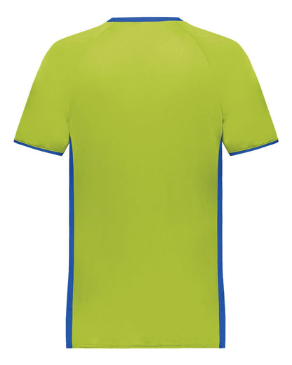 Augusta Sportswear Cutter V-Neck Jersey 6907 #color_Lime/ Royal