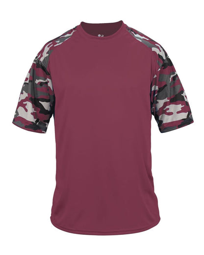 Badger Men's Camo Sport T-Shirt 4141 #color_Maroon/ Maroon Camo