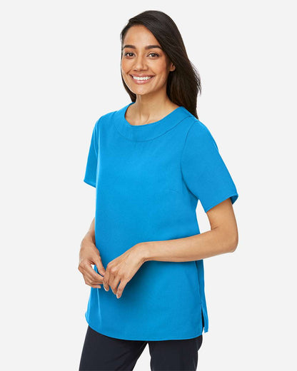 Devon & Jones Women's Perfect Fit™ Boat Neck Blouse DP613W #colormdl_Ocean Blue