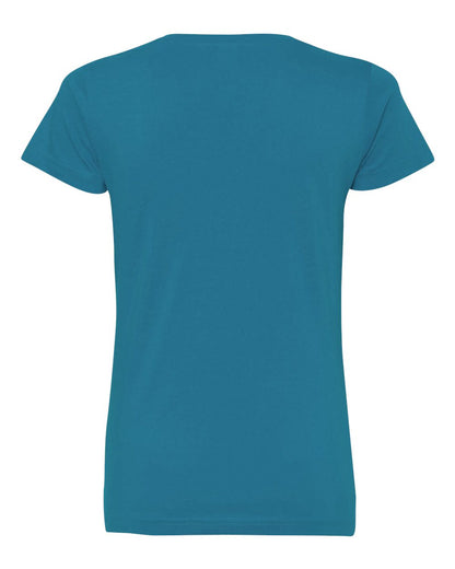 LAT Women's Fine Jersey V-Neck Tee 3507 #color_Cobalt