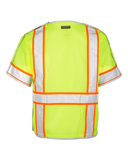 Kishigo Unisex Premium Brilliant Series® Breakaway Class 3 Vest 1552B #color_Lime