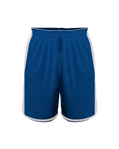 Alleson Athletic Youth Crossover Reversible Shorts 590PSPY #color_Royal/ White