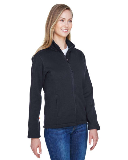 Devon & Jones Women's Bristol Full-Zip Sweater Fleece Jacket DG793W #colormdl_Black