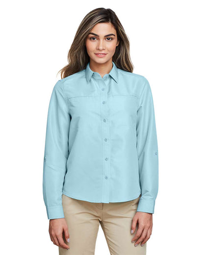 Harriton Women's Key West Performance Staff Shirt M580LW #colormdl_Cloud Blue