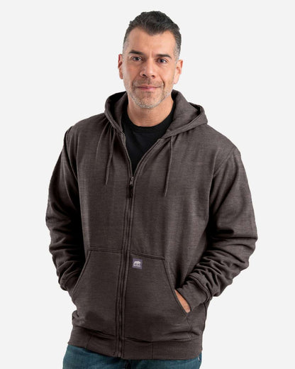 Berne Apparel Men's Tall Heritage Thermal-Lined Full-Zip Hooded Sweatshirt SZ101T #colormdl_Charcoal