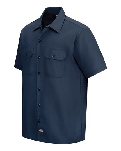 Dickies Men's Tall Short Sleeve Work Shirt 2574T #color_Navy